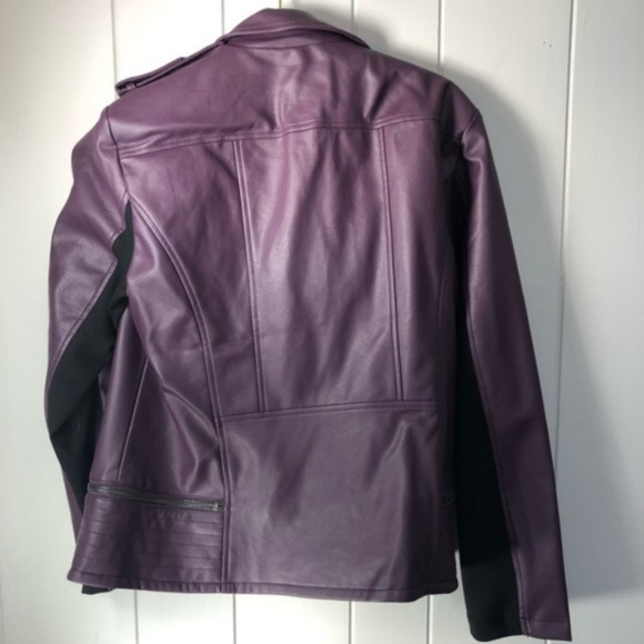 G for Giuliana Lux Moto Jacket Purple - Picture 4 of 8